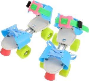 1Pair Comfortable Roller Skates for Protective Skating Shoes for Outdoor Fun Easy to Put Present for Young Beginners Suitable for Various Shoe