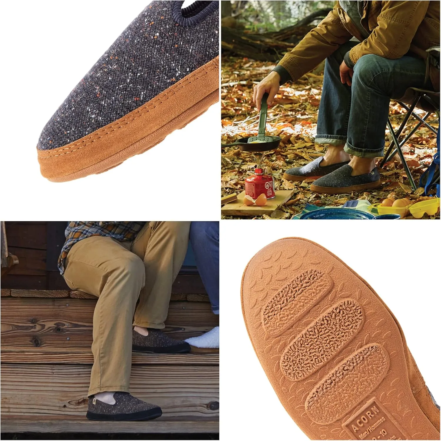 Acorn Men's Lightweight Bristol Loafer with Tweed Upper and Ultralight Cloud Cushioning Slipper