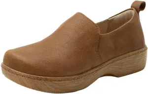 Alegria Women's Origin Orygin Wood Grain Leather Slip On Clog