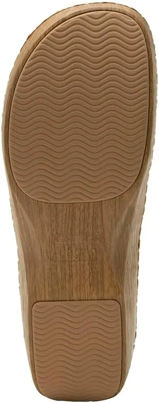 Alegria Women's Origin Orygin Wood Grain Leather Slip On Clog