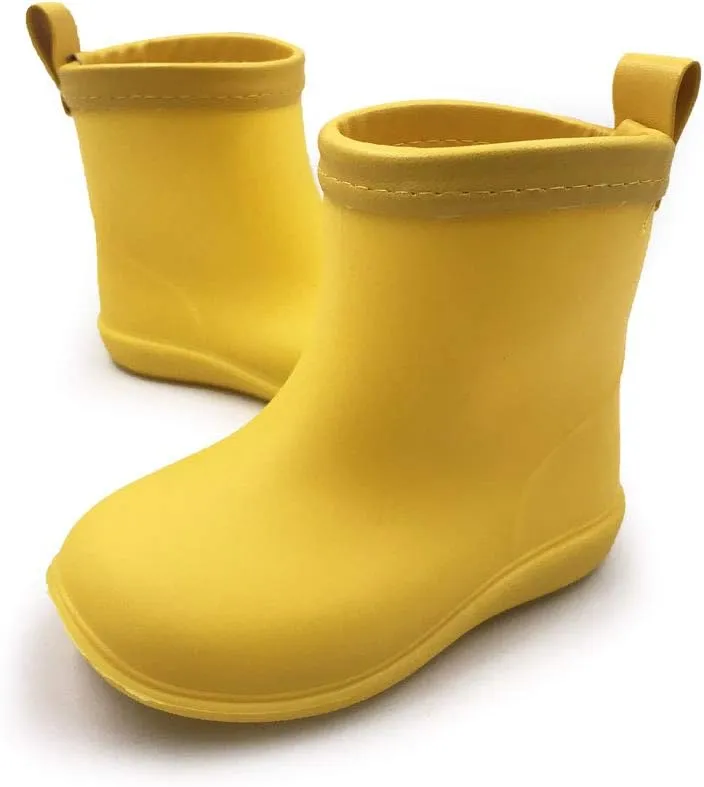 Amoji Baby Kids Easy On Rain Shoes Boots for Toddler Little Kid