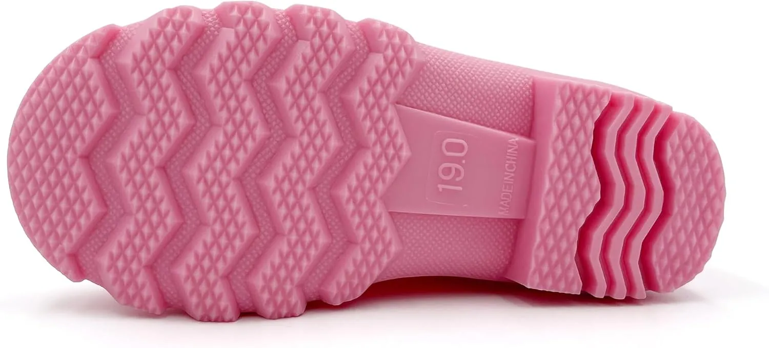 Amoji Kids Rain shoes Easy On Rubber Rain Boots (Little Kid/Big Kid)