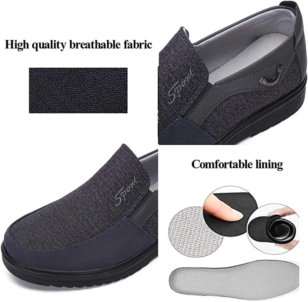 Asifn Men's Loafers Casual Slip On Dress Shoes Walking Leather Soft Boat Driving Lightweight Breathable Large Size