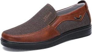 Asifn Men's Loafers Casual Slip On Dress Shoes Walking Leather Soft Boat Driving Lightweight Breathable Large Size