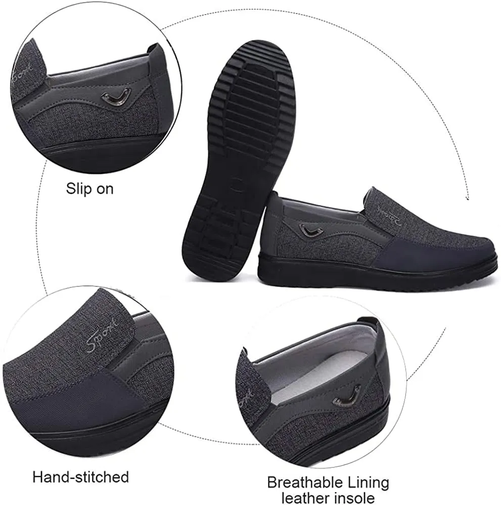 Asifn Men's Loafers Casual Slip On Dress Shoes Walking Leather Soft Boat Driving Lightweight Breathable Large Size