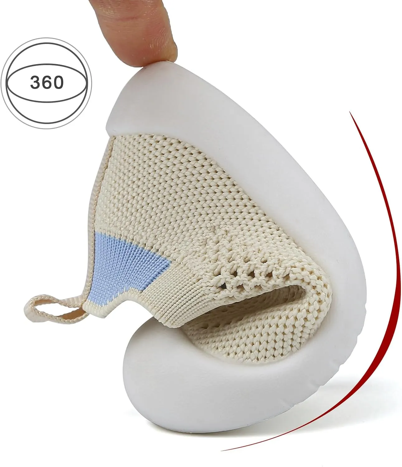 Baby Shoes for Boys Girls Breathable First Walking Shoes - Infant Toddler Trainers Shoes Non Skid Indoor Floor Slipper with Soft Sole Cotton Mesh On Sneaker