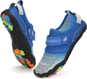 Boys & Girls Water Shoes Lightweight Comfort Sole Easy Walking Athletic Slip on Aqua 5 Toe Sock(Toddler/Little Kid/Big Kid)