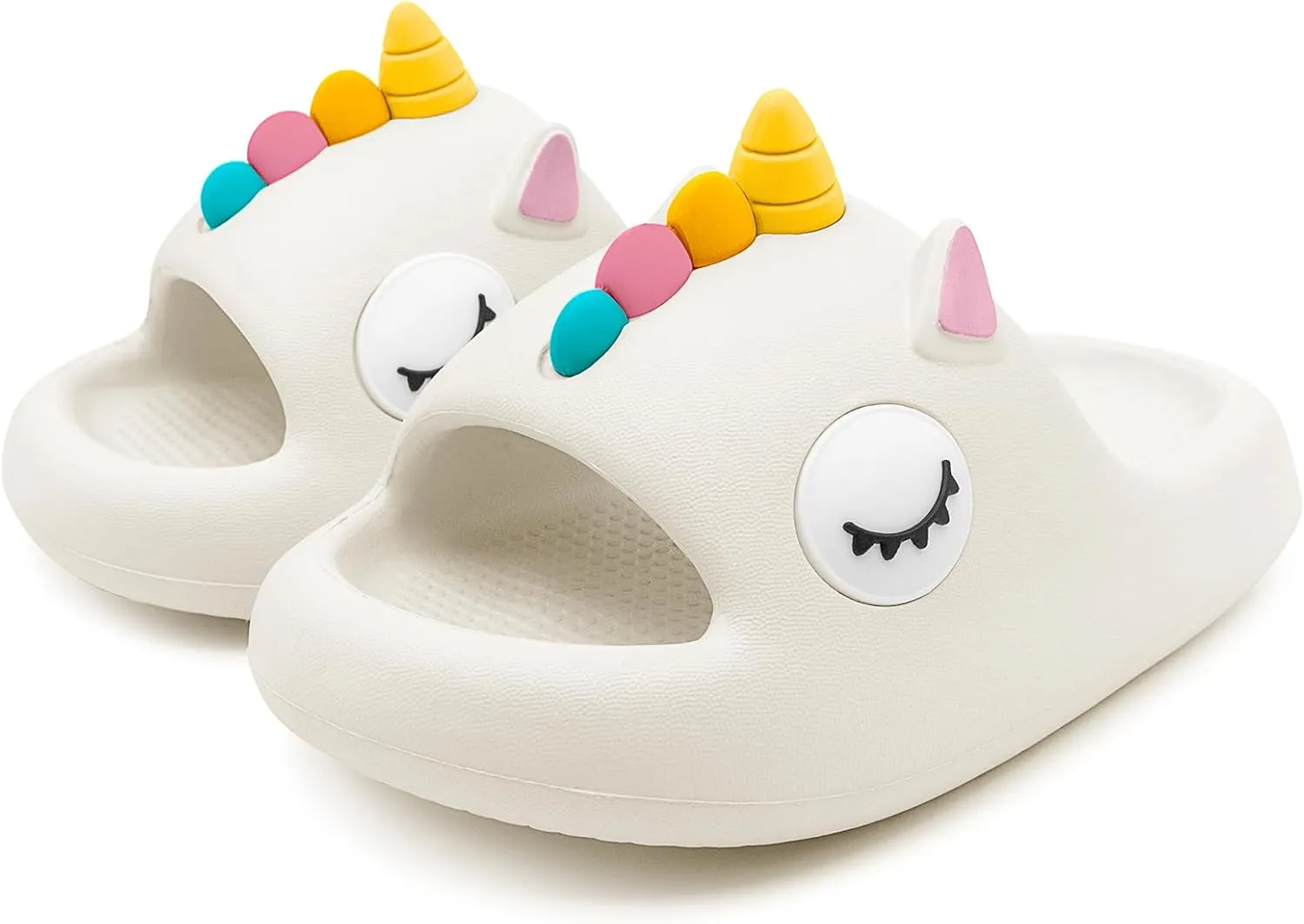 Boys Girls Cloud Unicorn Slide Sandals Non-slip Comfy Cushioned Thick Sole Shower Pool Slippers Summer Beach Water Shoes Indoor & Outdoor