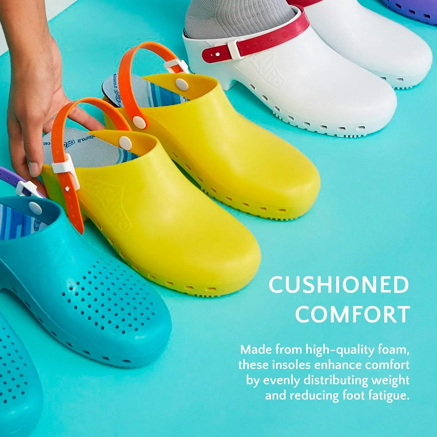 Calzuro Comfort Insole - Molded Foam Shoe Inserts for Women and Men, Cushioned & Supportive, Moisture-Wicking, Machine Washable, Pair - 36/37 US Women's 7.0-8.0 / US Men's 5.0-6.0