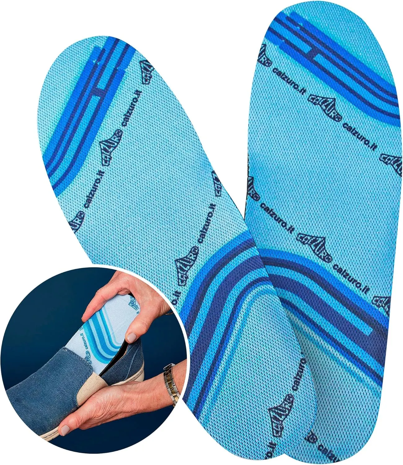 Calzuro Comfort Insole - Molded Foam Shoe Inserts for Women and Men, Cushioned & Supportive, Moisture-Wicking, Machine Washable, Pair - 36/37 US Women's 7.0-8.0 / US Men's 5.0-6.0