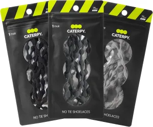 Caterpy Run - The Ultimate Elastic No Tie Shoelaces for Adults & Kids (3 & 6 Pack)