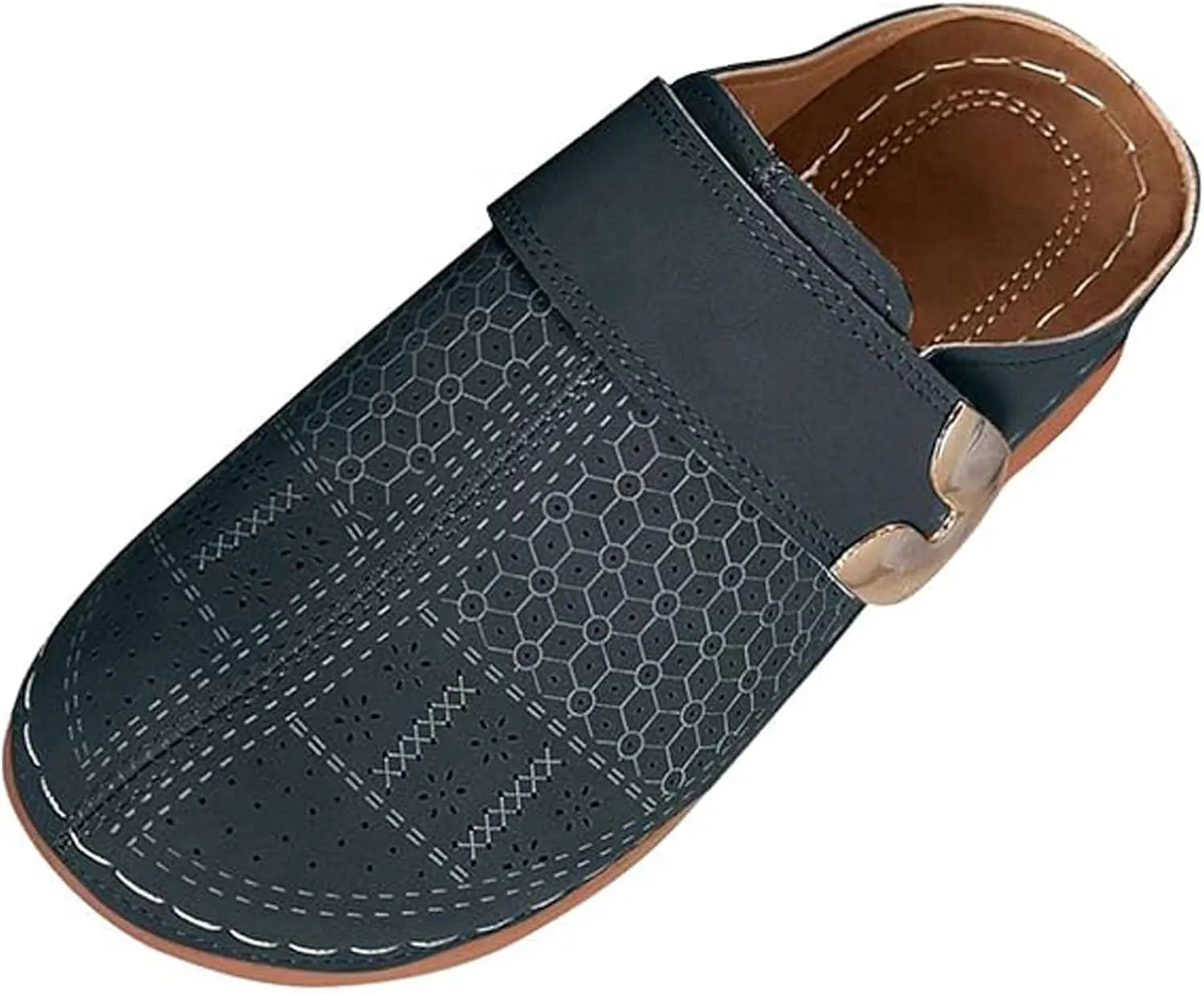 Clogs for Womens Mules Shoes: Comfortable Closed Toe Clog Arch Support Walking Wedge Shoes Backless Low Wedge Sandals Dressy Summer Slip-On Flats Business Work Sandals