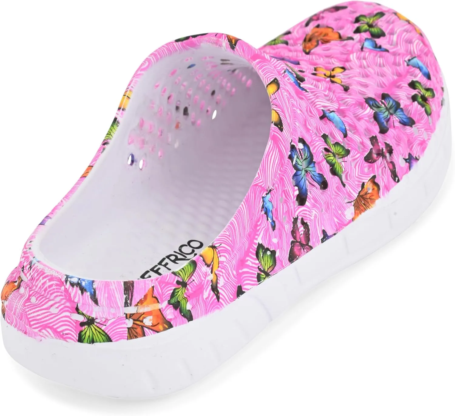 Comfort Trends Slip-On Casual Medical EVA Clogs, Colorful Butterfly Womens' Comfort Ventilated Breathable Everyday Shoes Garden EVA Clogs