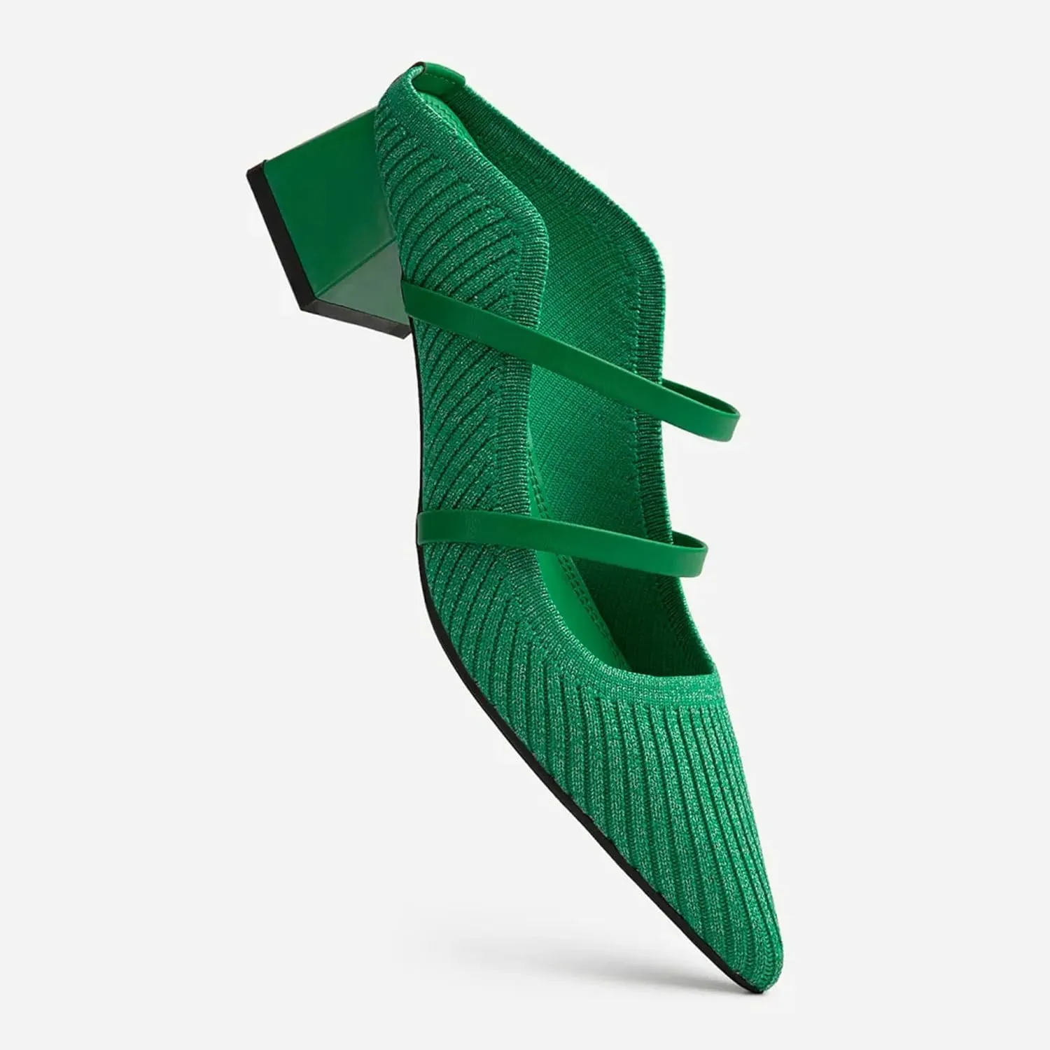 Commute Pointed Toe Solid Color Heeled Mules