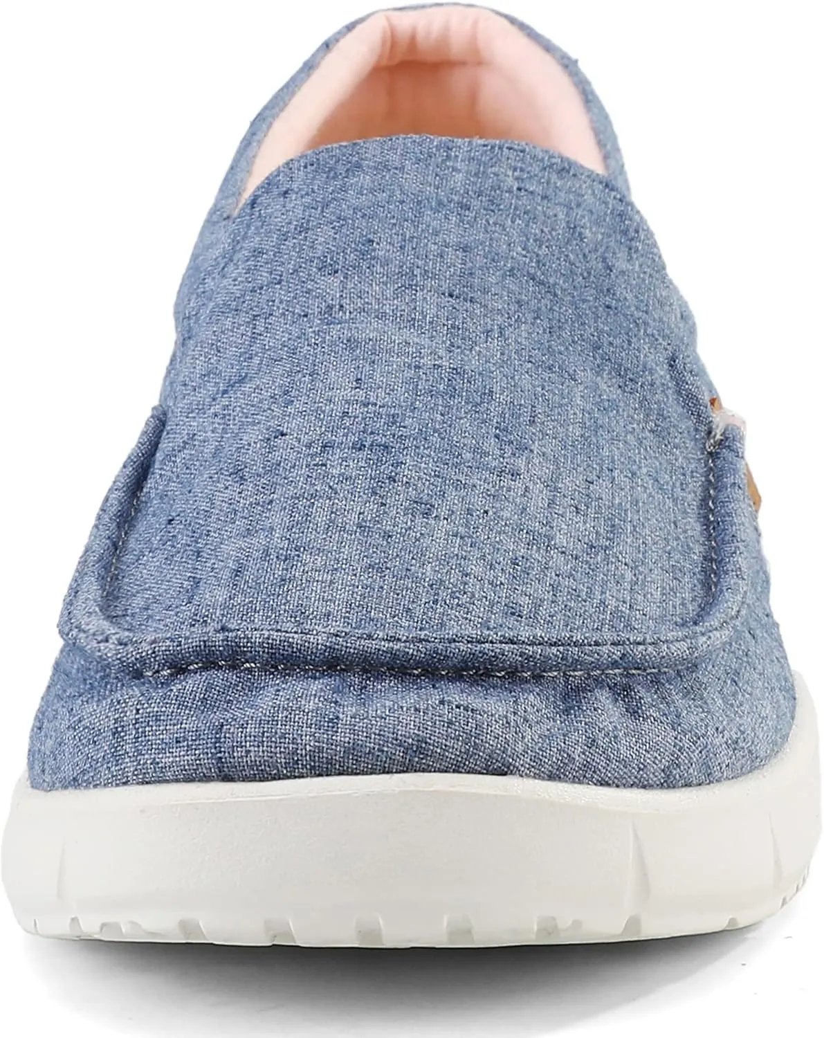 COOJOY Women's Casual Lightweight Stretch Boat Canvas Slip on Shoes Breathable