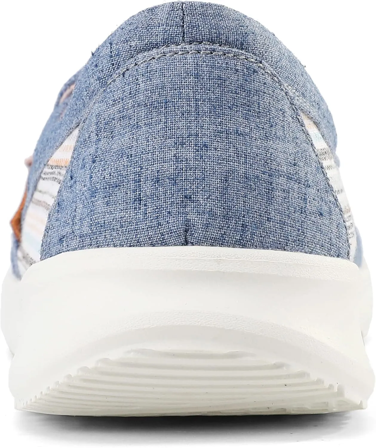 COOJOY Women's Casual Lightweight Stretch Boat Canvas Slip on Shoes Breathable