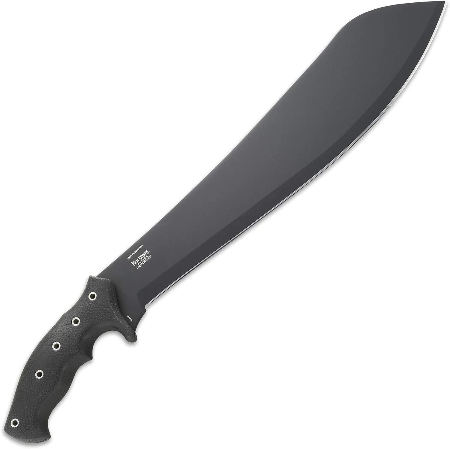 CRKT Halfachance Fixed Blade Parang Machete: 18 Inch Black Powder Coated Carbon Steel Parang Style Blade with Nylon Sheath for Survival, Hunting & Camping K920KKP