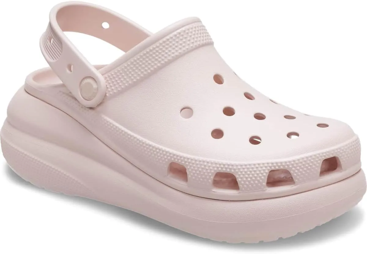 Crocs Classic Crush Clog Beige Mule Flat Women