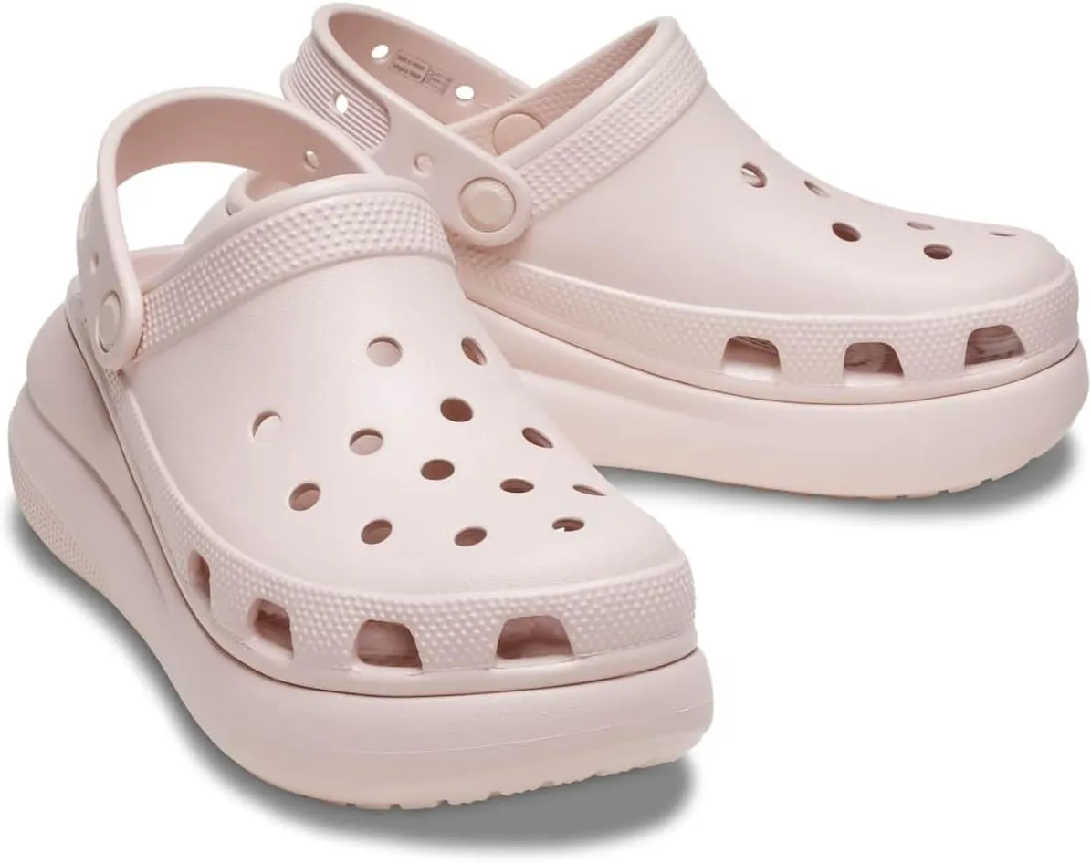 Crocs Classic Crush Clog Beige Mule Flat Women