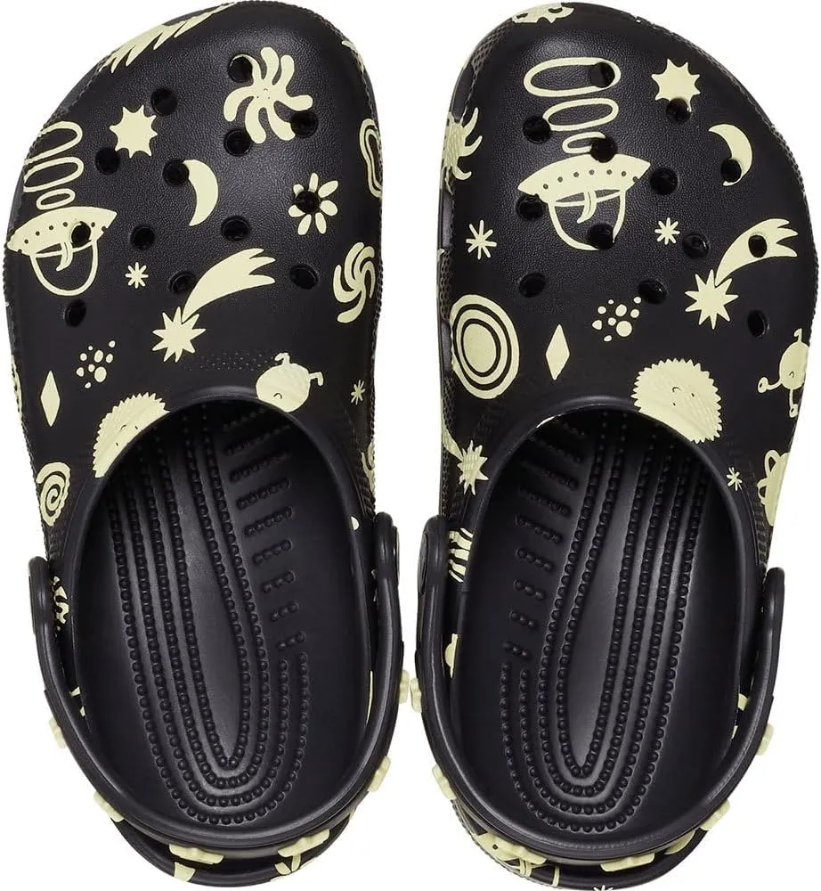 Crocs Unisex-Child Classic Glow in The Dark Clogs (Toddler)