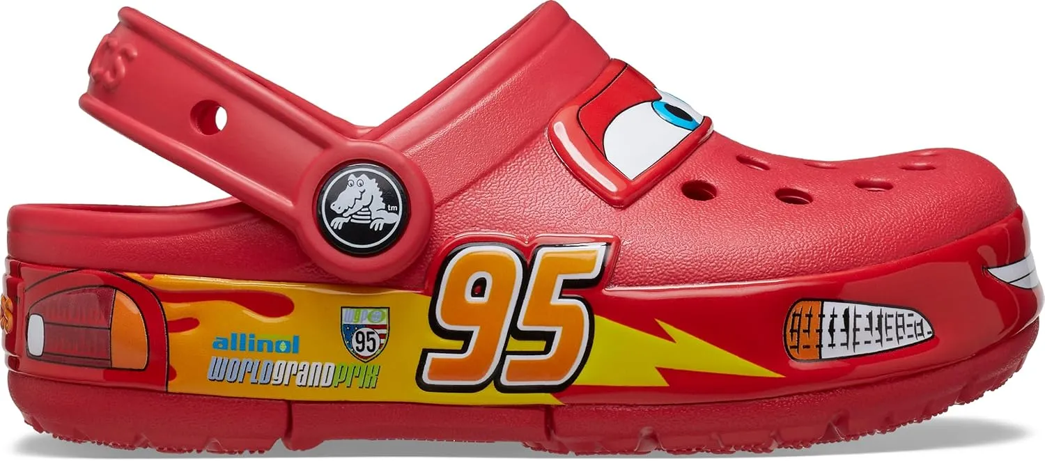 Crocs Unisex-Child Crocband Cars Lightning McQueen Clogs, Light Up Shoes