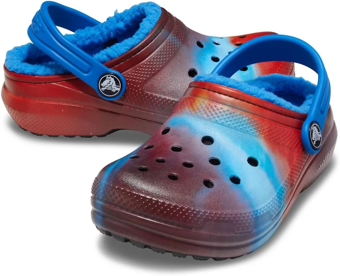 Crocs Unisex-Child Kids' Classic Marbled Tie Dye Lined Clog