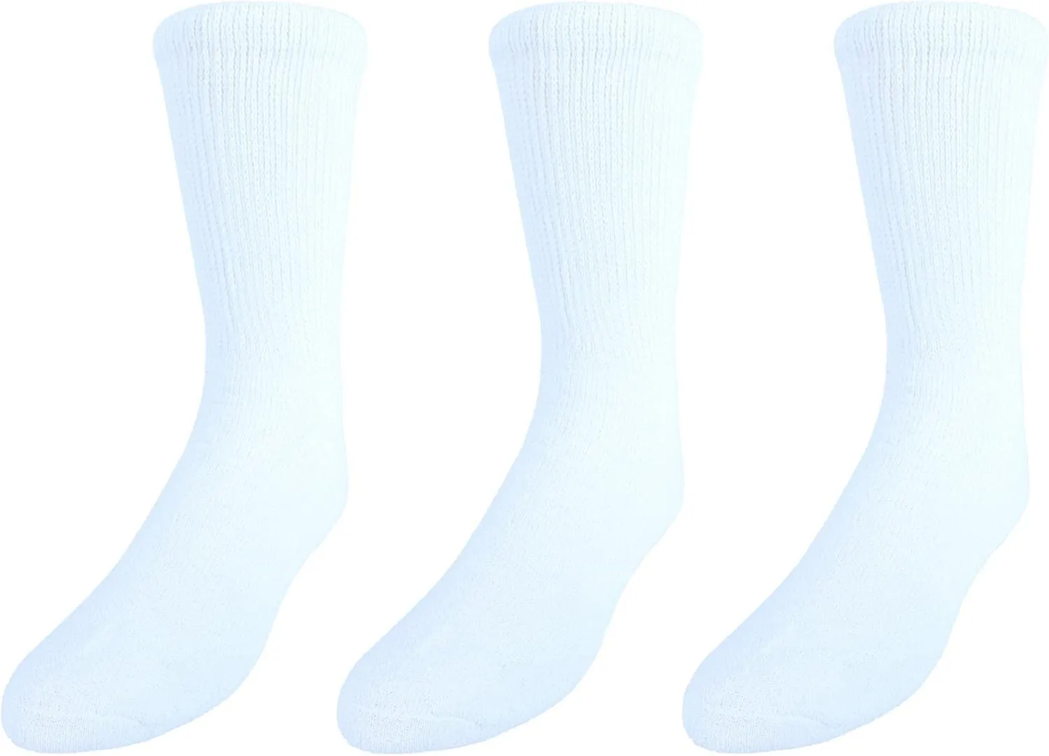 CTM® Men's Cushioned Diabetic Crew Socks (3 Pair Pack)
