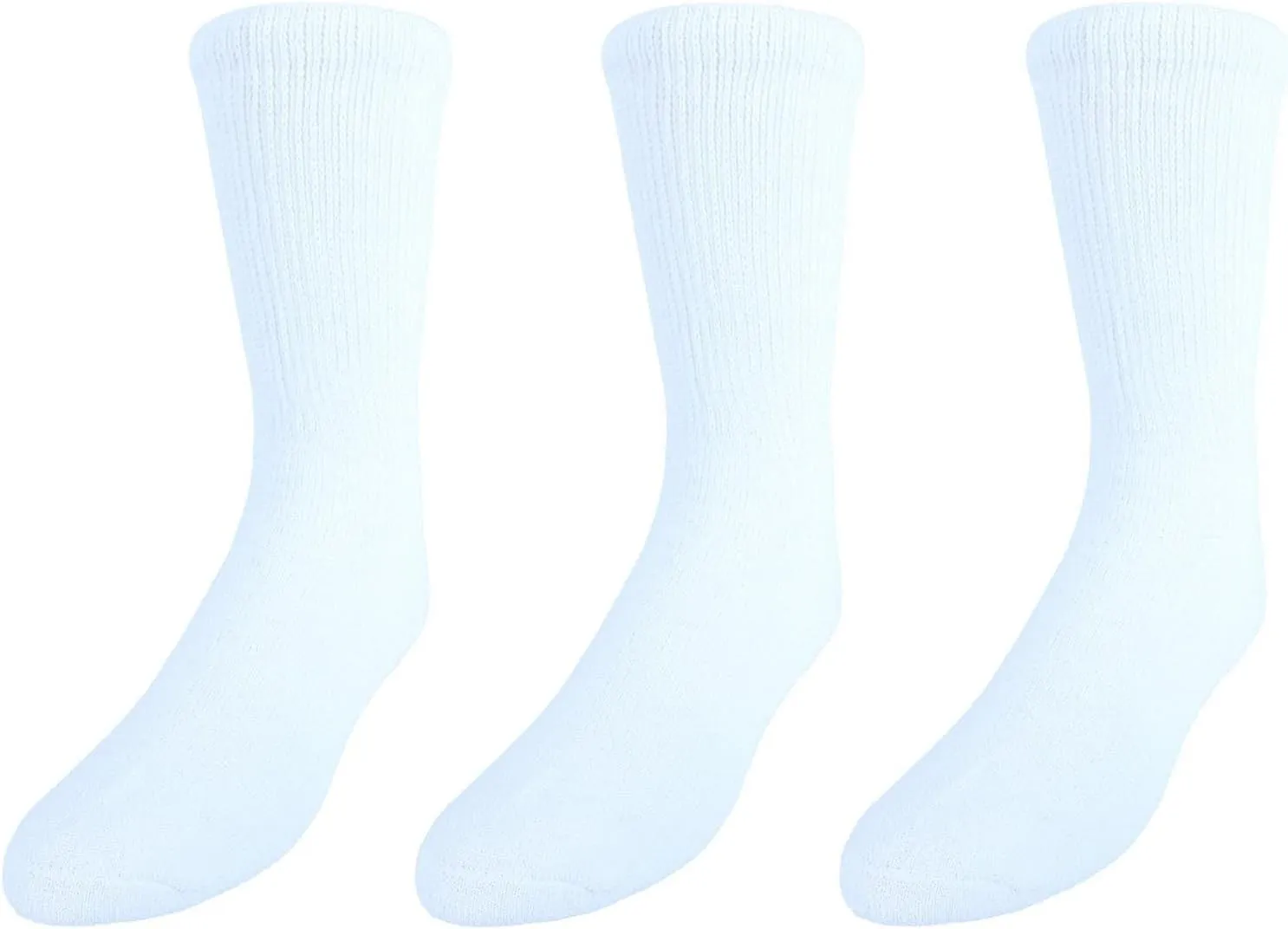 CTM® Men's Cushioned Diabetic Crew Socks (3 Pair Pack)