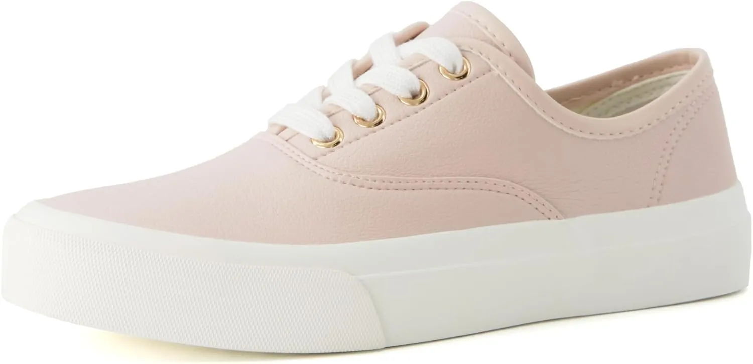 CUSHIONAIRE Women’s Freshman Canvas Lace-Up Sneaker with Memory Foam, Wide Widths Available | Casual Walking Shoes, Lightweight & Comfortable