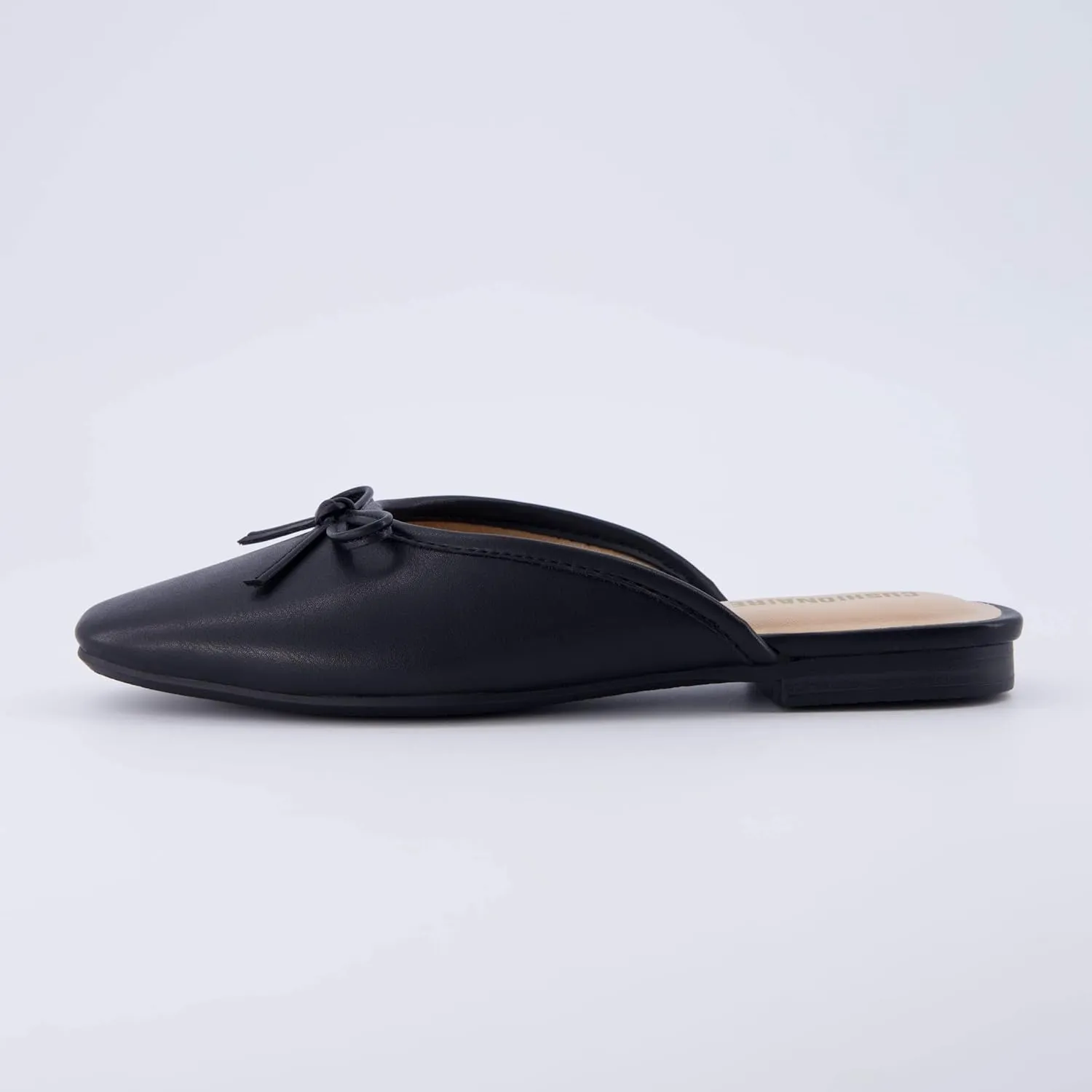 CUSHIONAIRE Women's Jade Bow Mule  Memory Foam, Wide Widths Available