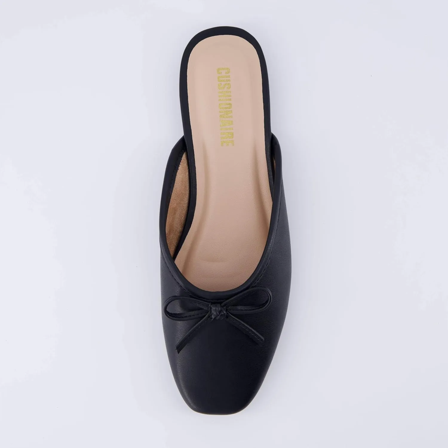 CUSHIONAIRE Women's Jade Bow Mule  Memory Foam, Wide Widths Available