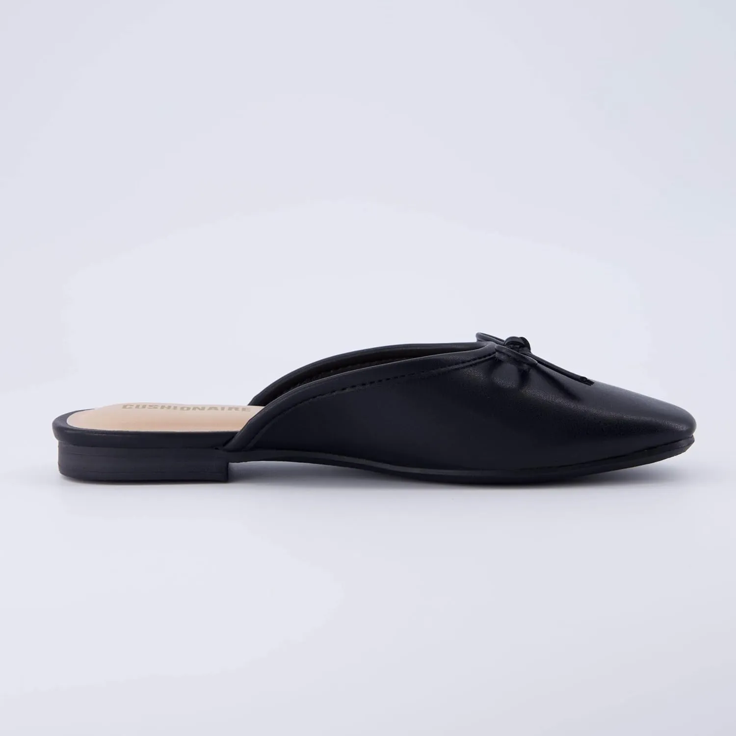 CUSHIONAIRE Women's Jade Bow Mule  Memory Foam, Wide Widths Available