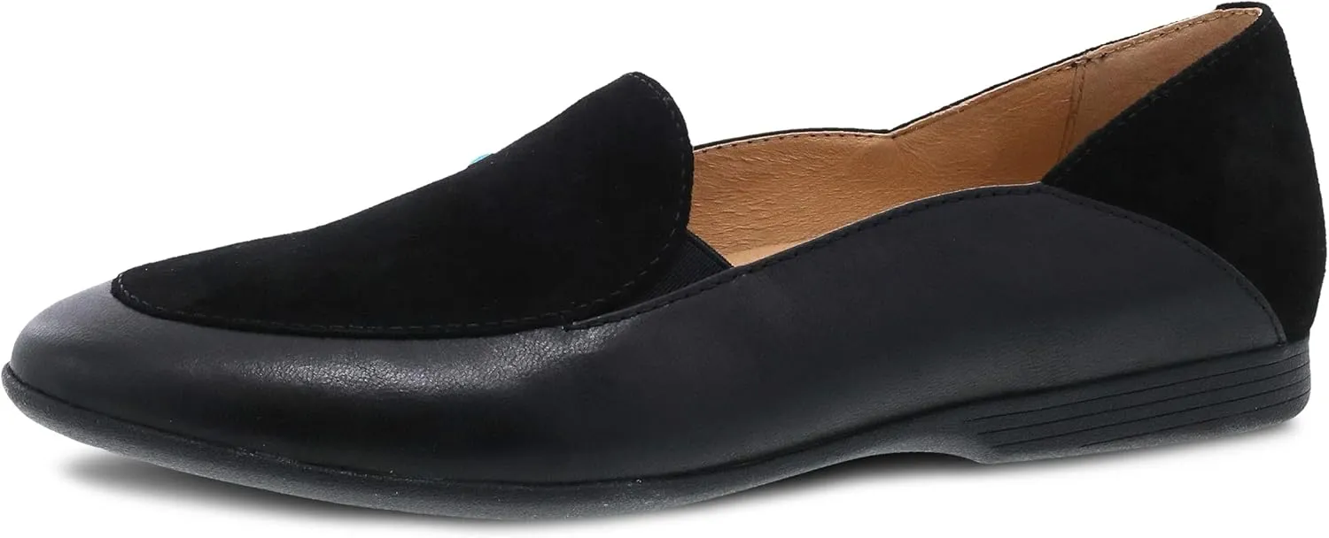 Dansko Lace Slip-On Loafer for Women – Comfortable Flat Shoes with Arch Support – Versatile Casual to Dressy Footwear – Lightweight Rubber Outsole