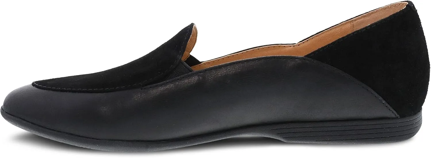 Dansko Lace Slip-On Loafer for Women – Comfortable Flat Shoes with Arch Support – Versatile Casual to Dressy Footwear – Lightweight Rubber Outsole
