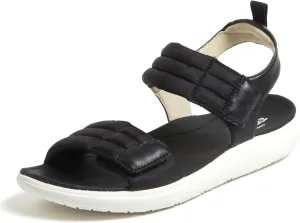 Dearfoams Women's Comfortable Strap Thea Easy on Off Cushioned Lightweight Walking Shoe Sandal Flat