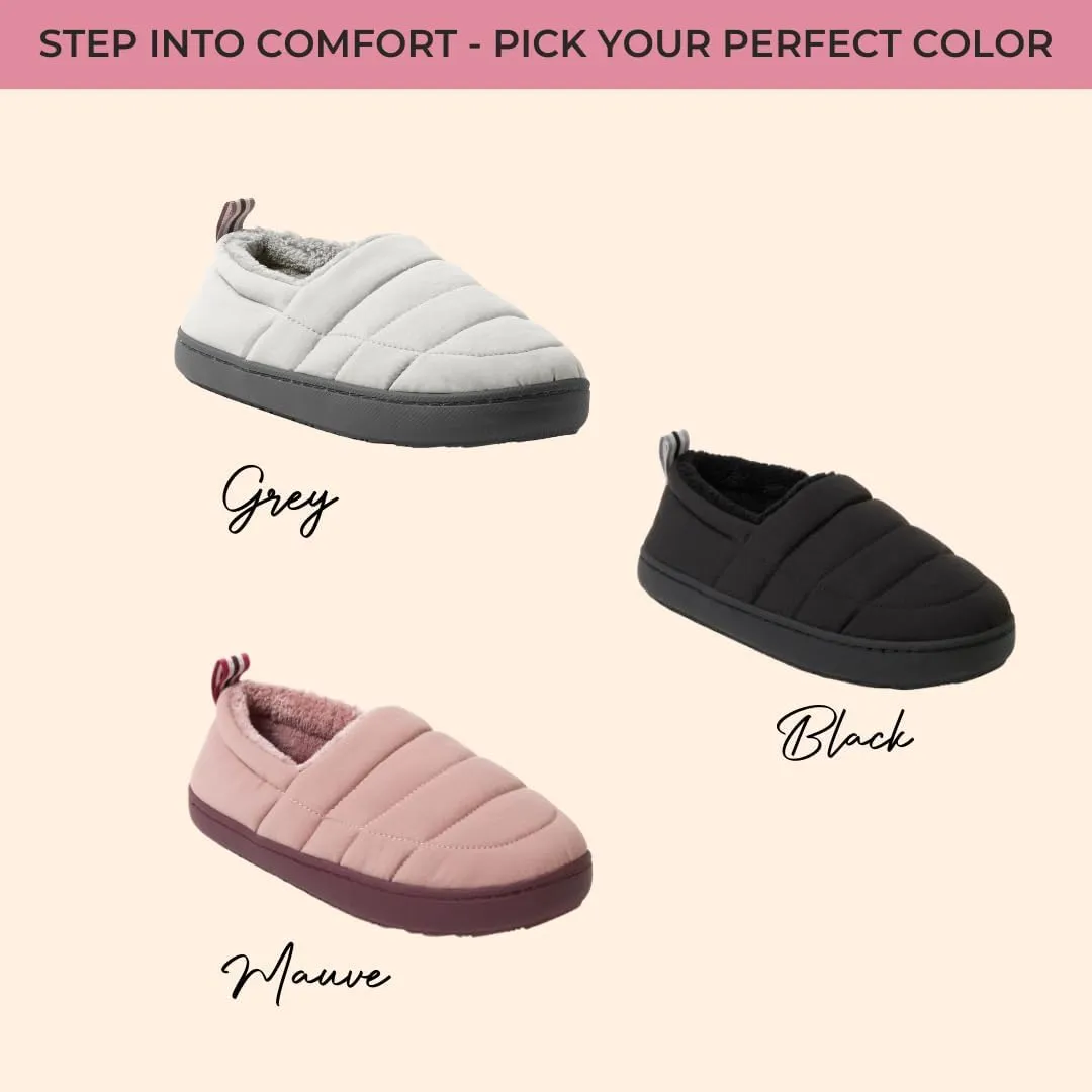 Dearfoams Women's Lightweight Memory Foam Easy on Off Fern Closed Back Slipper