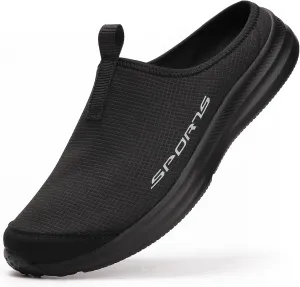 DimaiGlobal Mens Slippers with Arch Support Casual Mules Clog Open Back Shoes Comfort Slip-On Walking Loafer Indoor Outdoor House Shoes
