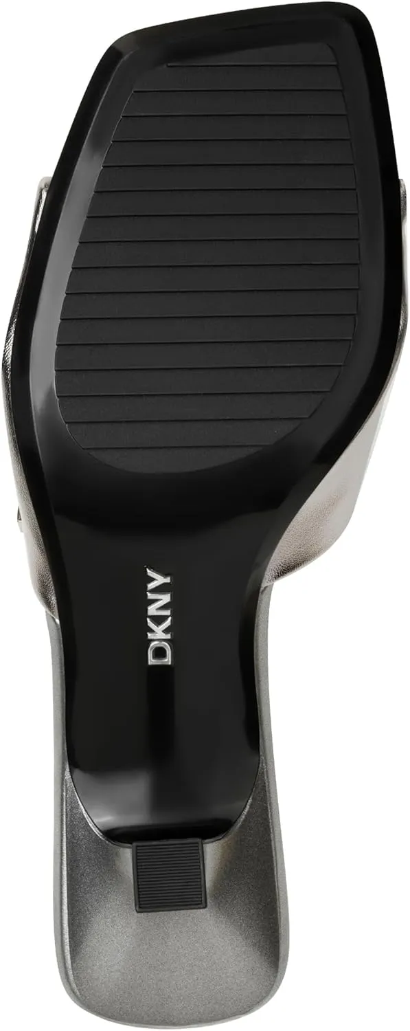 DKNY Women's Jolaine Twist Heel Sandal Mule Heeled