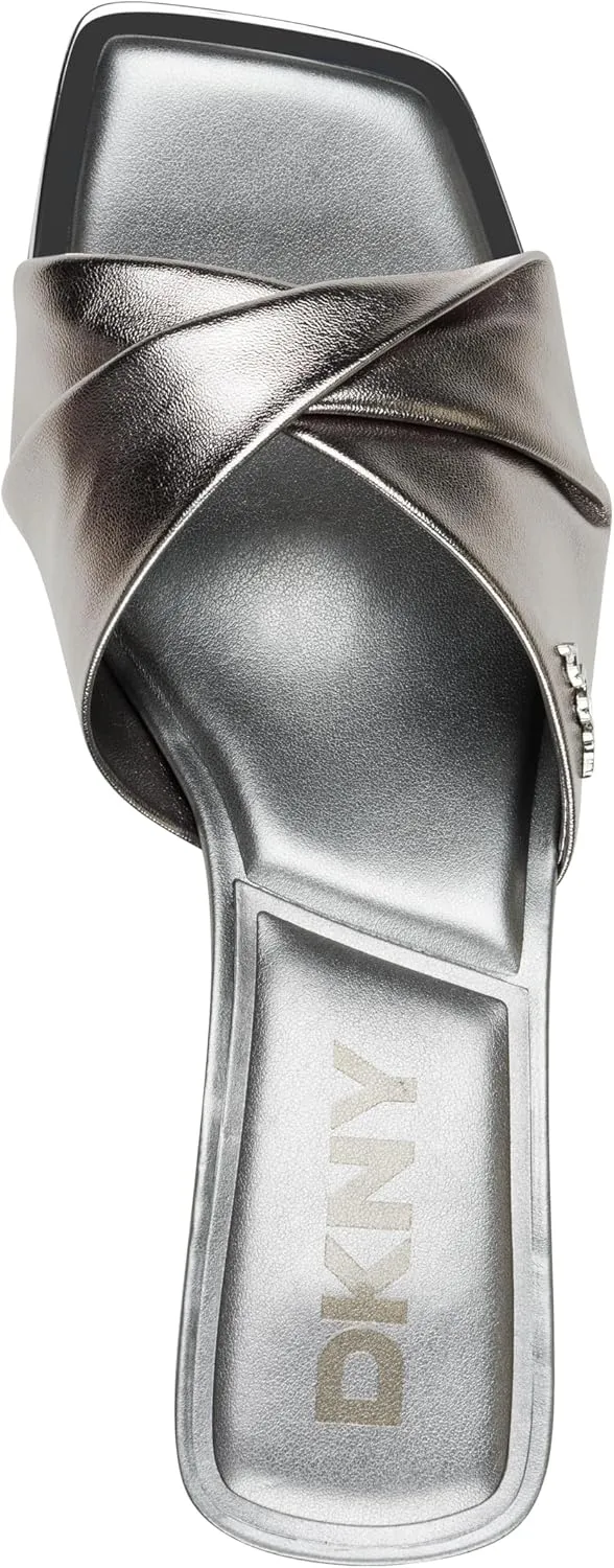 DKNY Women's Jolaine Twist Heel Sandal Mule Heeled