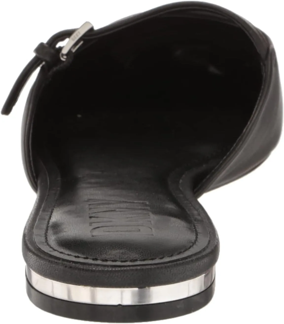 DKNY Women's Vivian Pointed Toe Flat Mule with Belt Detail
