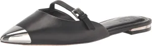 DKNY Women's Vivian Pointed Toe Flat Mule with Belt Detail