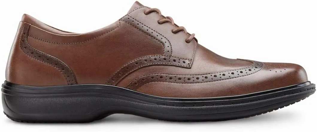 Dr. Comfort Wing Men's Therapeutic Diabetic Extra Depth Dress Shoe Leather Lace