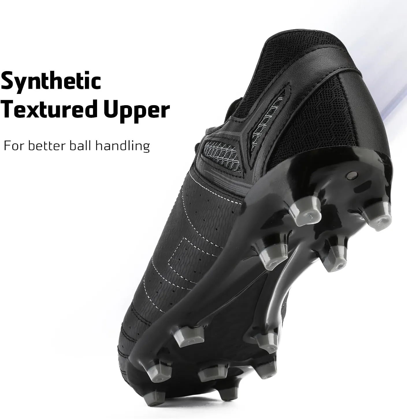 DREAM PAIRS Mens Sport Flexible Athletic Lace Up Light Weight Outdoor Cleats Football Soccer Shoes