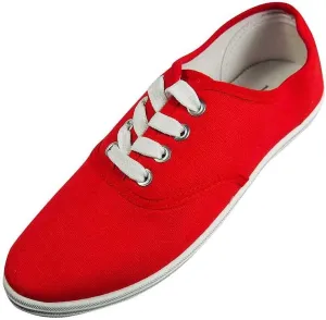 Easy USA - Womens Canvas Lace Up Shoe with Padded Insole
