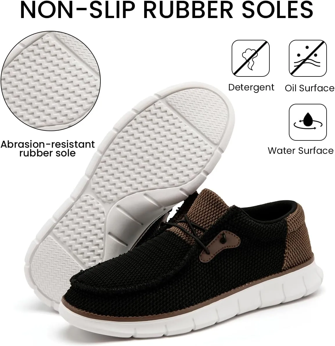 EGMPDA Mens Slip on Loafers - Walking, Gym, Driving & Casual Office Shoes - Lightweight & Comfortable