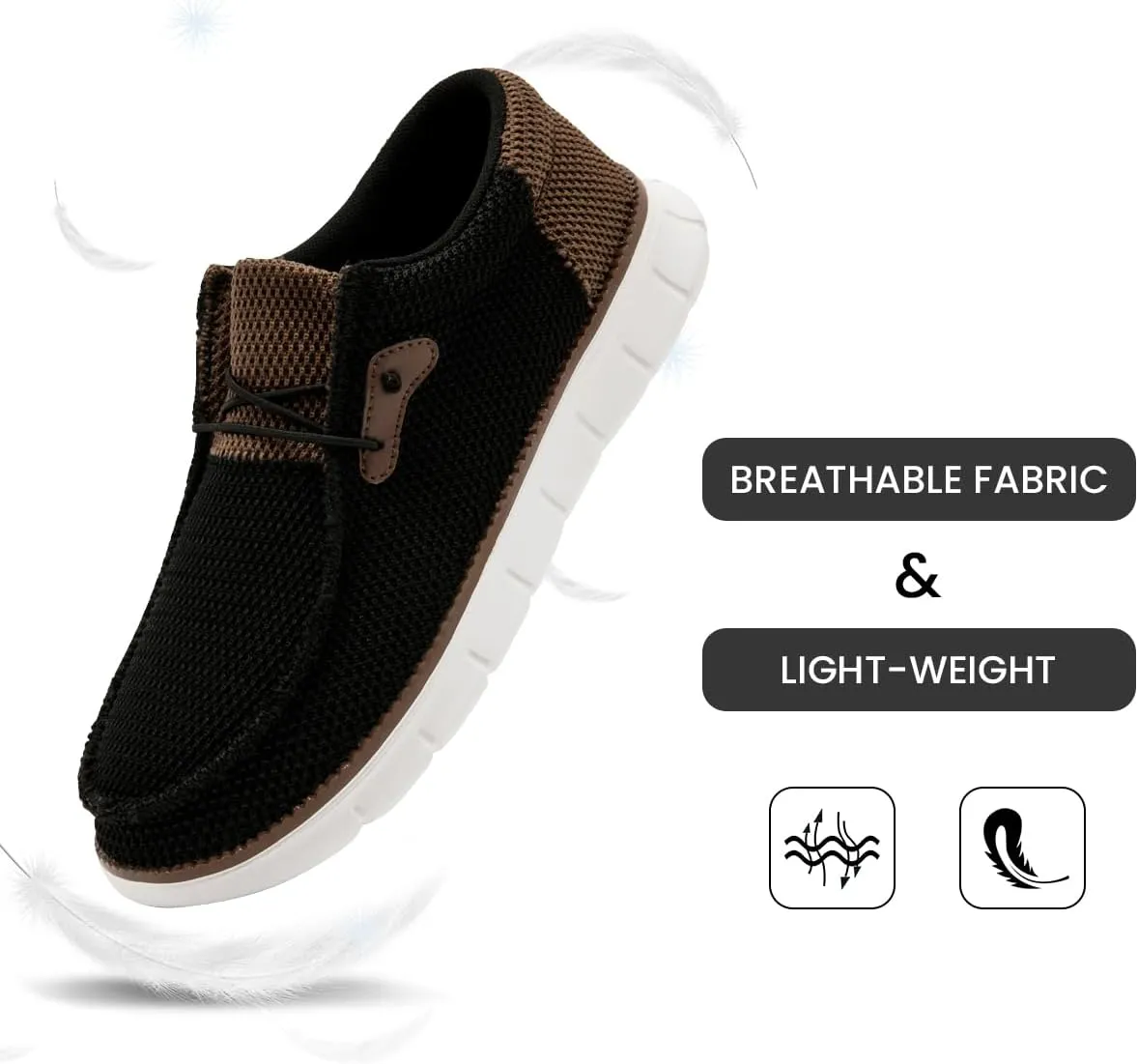 EGMPDA Mens Slip on Loafers - Walking, Gym, Driving & Casual Office Shoes - Lightweight & Comfortable