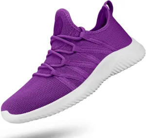 Feethit Womens Slip On Running Shoes Non Slip Walking Shoes Lightweight Gym Workout Shoes Breathable Fashion Sneakers