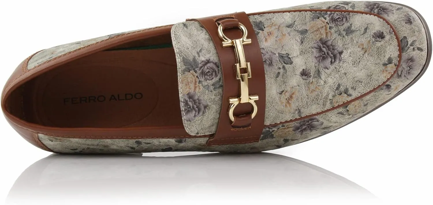 Ferro Aldo Demitri MFA19683 Classic Moc-Toe Penny Loafers with Decorative Buckle