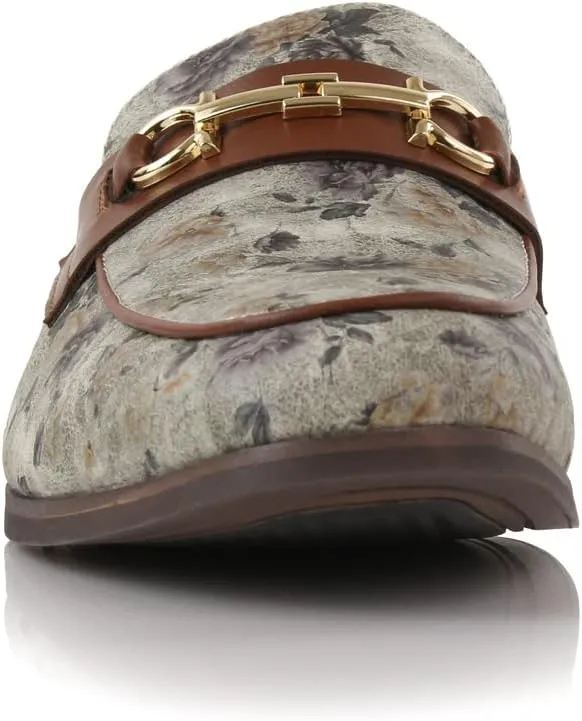 Ferro Aldo Demitri MFA19683 Classic Moc-Toe Penny Loafers with Decorative Buckle