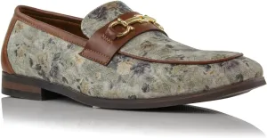 Ferro Aldo Demitri MFA19683 Classic Moc-Toe Penny Loafers with Decorative Buckle